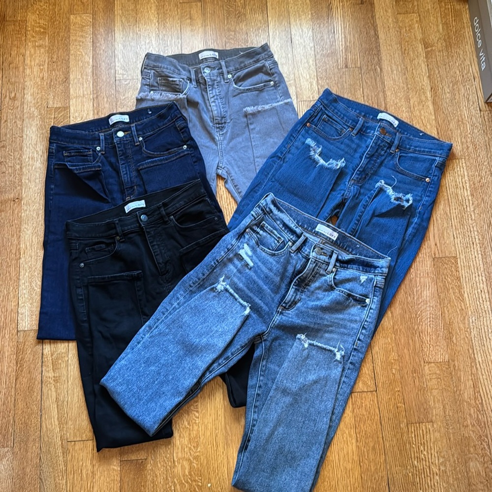 Five Pairs of Like New LOFT Skinny Jeans